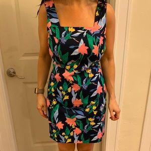 J Crew Floral Basketweave Dress Size 4
